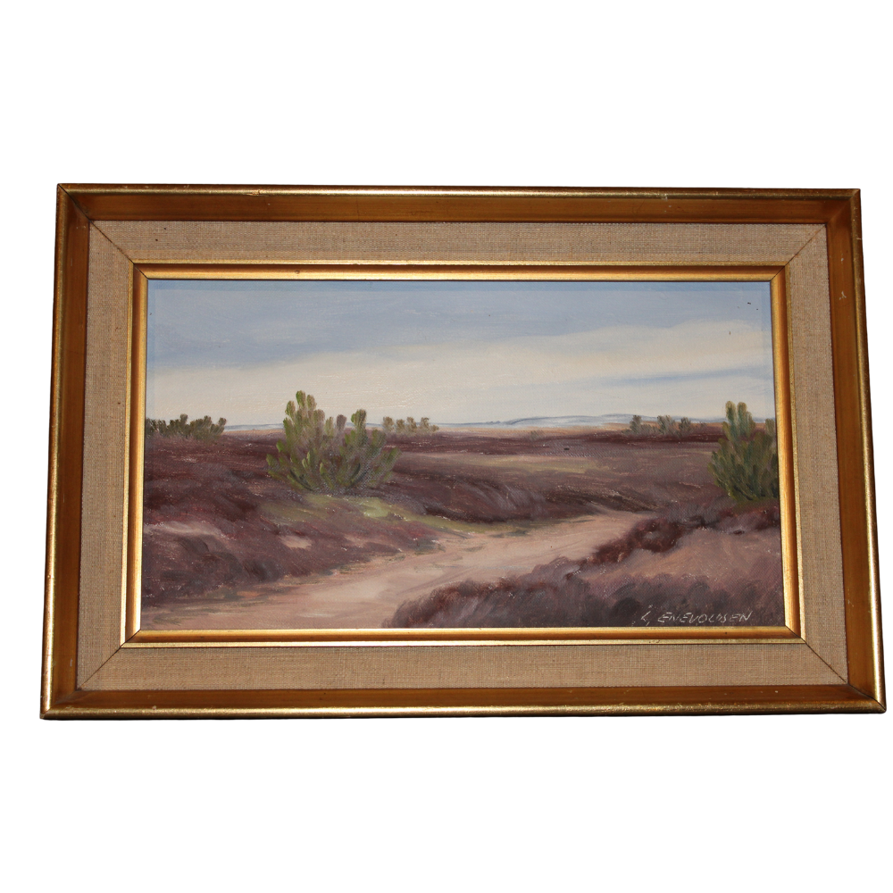 L. ENEVOLDSEN – Skandinavische Moorlandschaft | Öl auf Leinwand