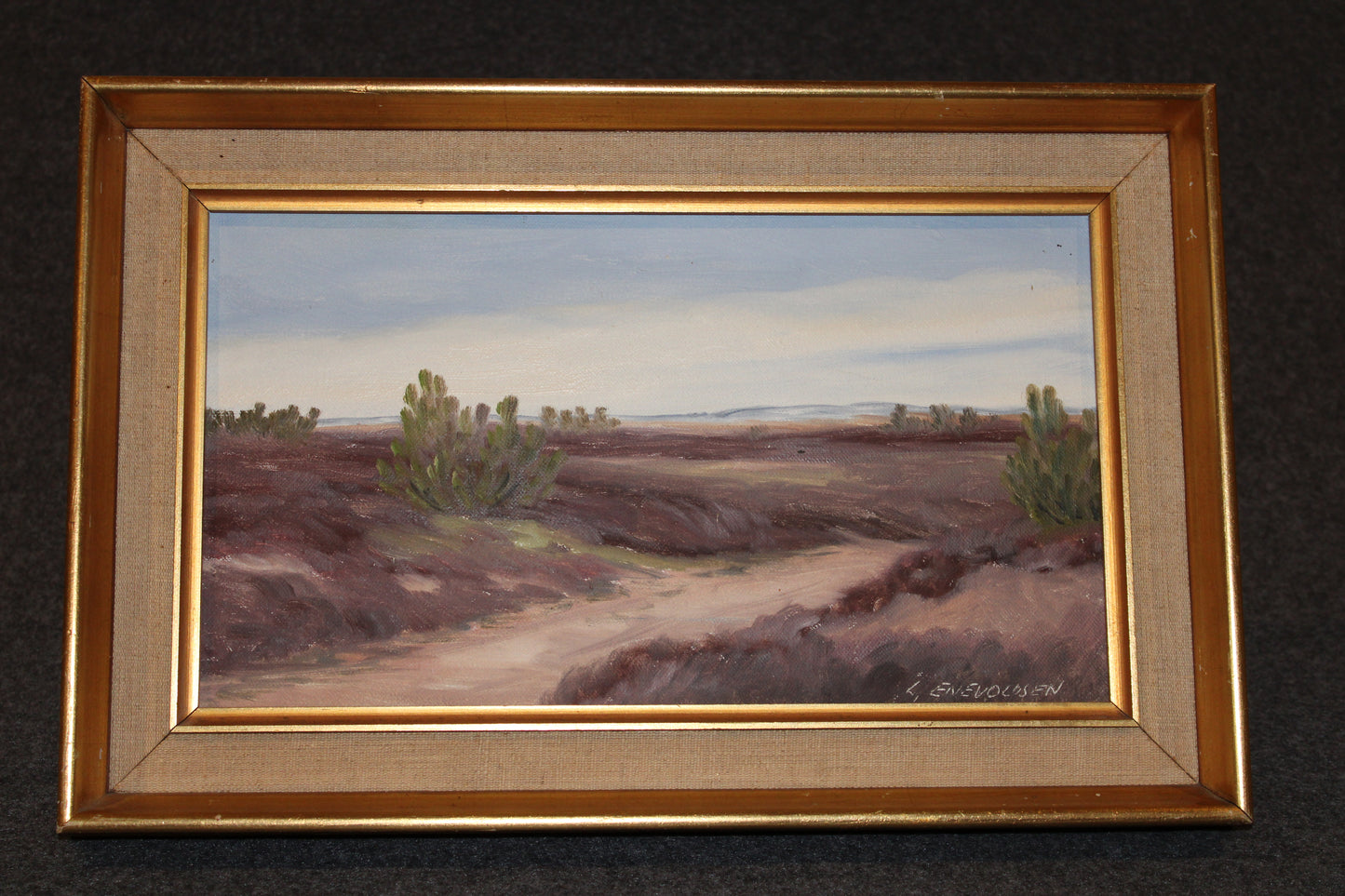 L. ENEVOLDSEN – Skandinavische Moorlandschaft | Öl auf Leinwand