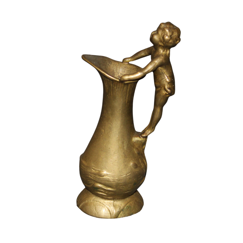MESSINGKRUG mit PUTTI-HENKEL | Viktorianische Ewer | ca. 16 cm